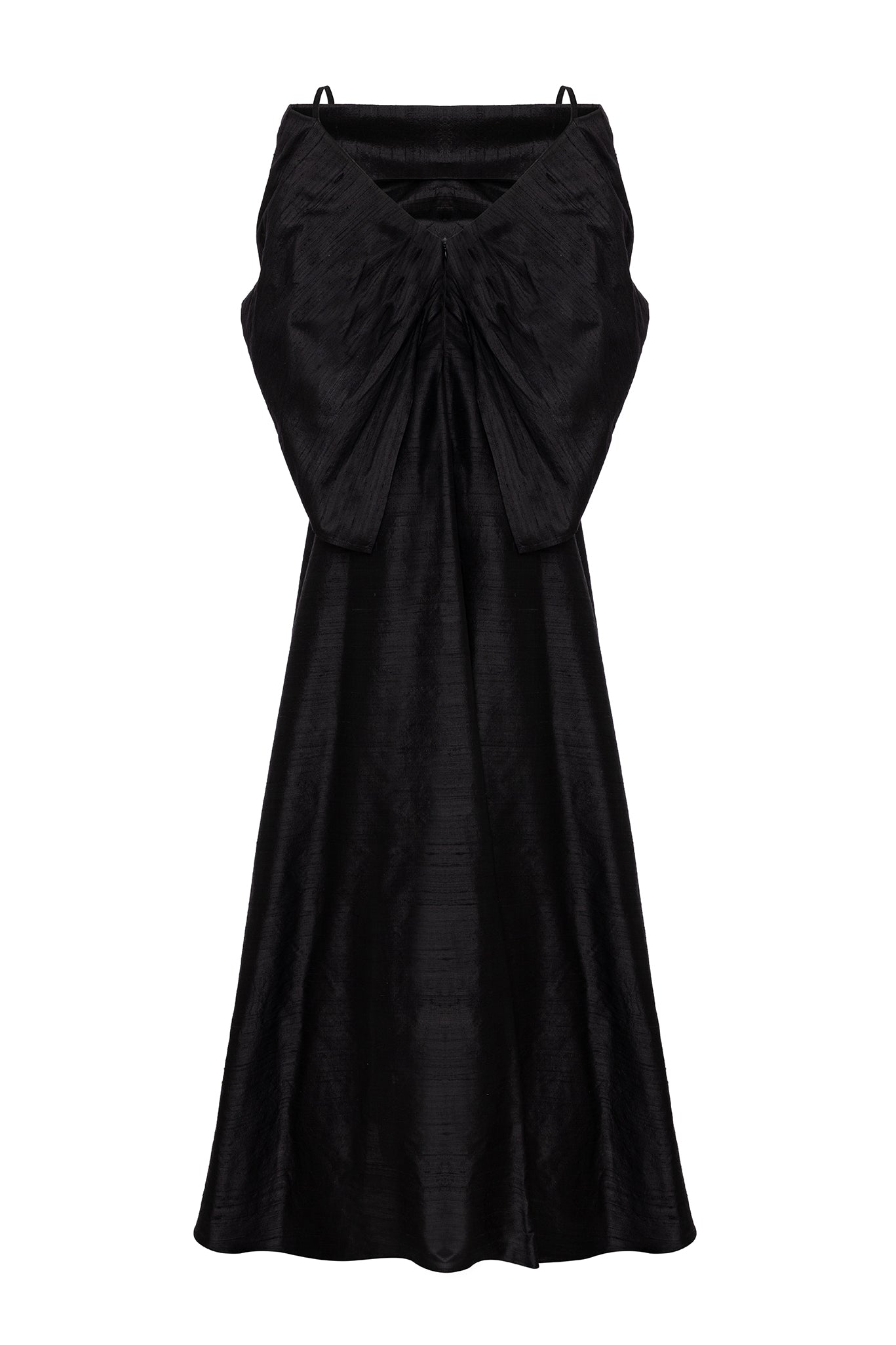 DRAPED SHAWL SHANTUNG DRESS MEHTAP ELAIDI DRAPED SHAWL SHANTUNG DRESS MEHTAP ELAIDI