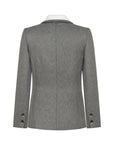 GREY JACKET WITH WHITE COLLAR