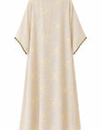 SARI İŞLEMELİ KAFTAN