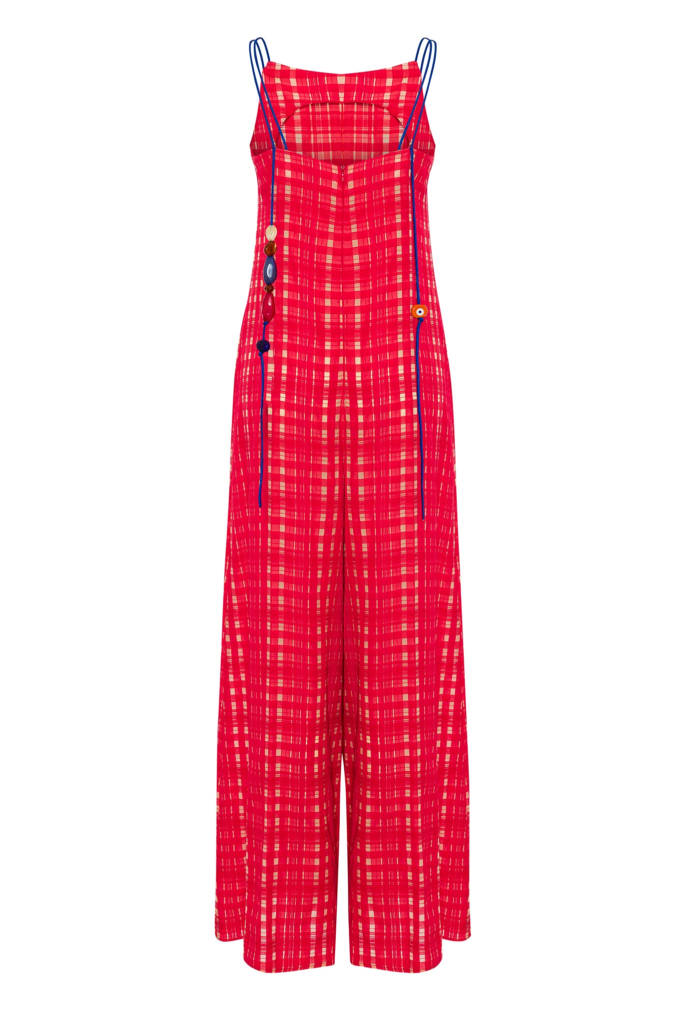 PLAID JUMPSUIT WITH EXTRA LONG STRAPS