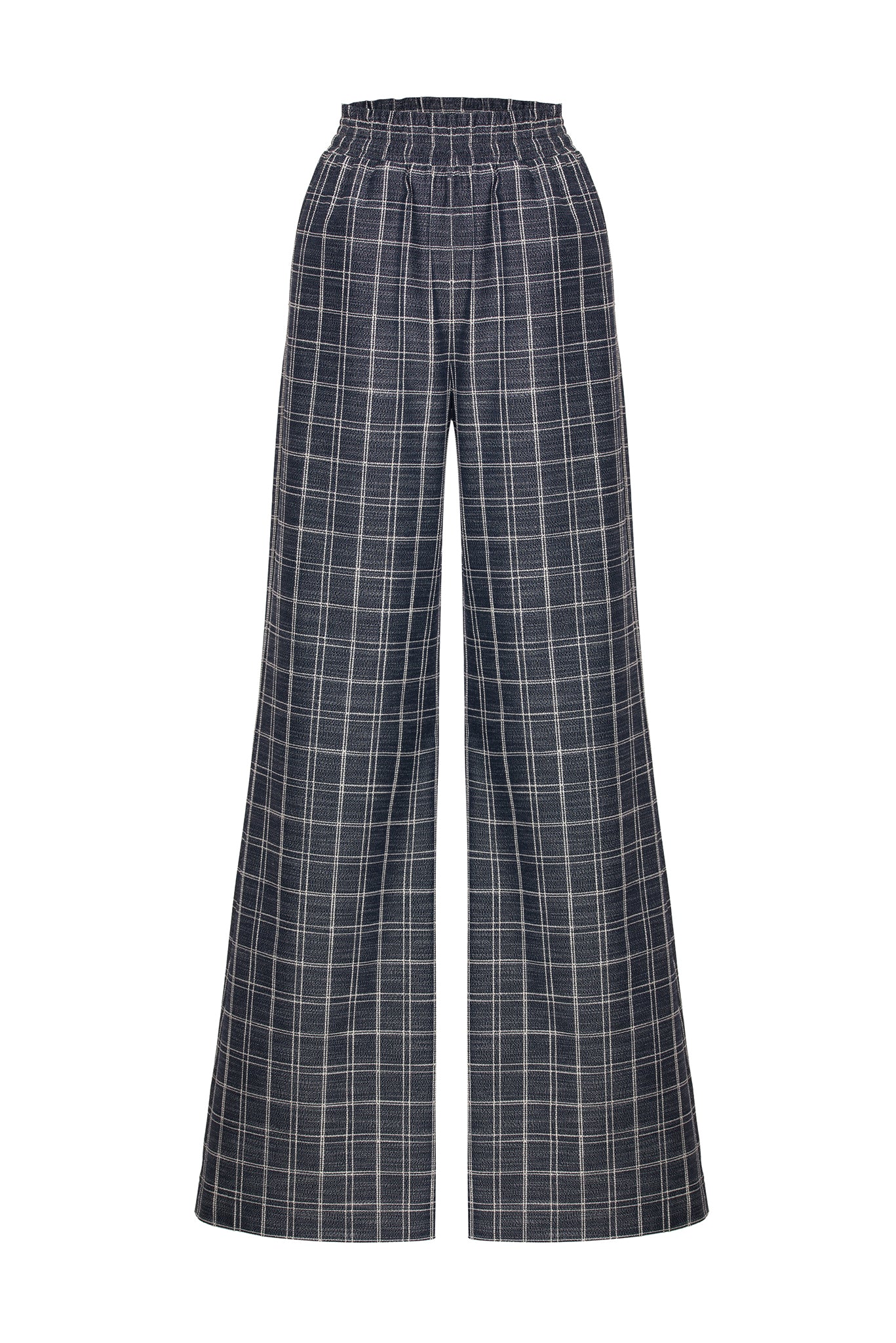 Plaid Denim Pants