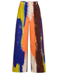 Brushstroke Printed Denim Pants