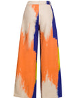 Brushstroke Printed Denim Pants