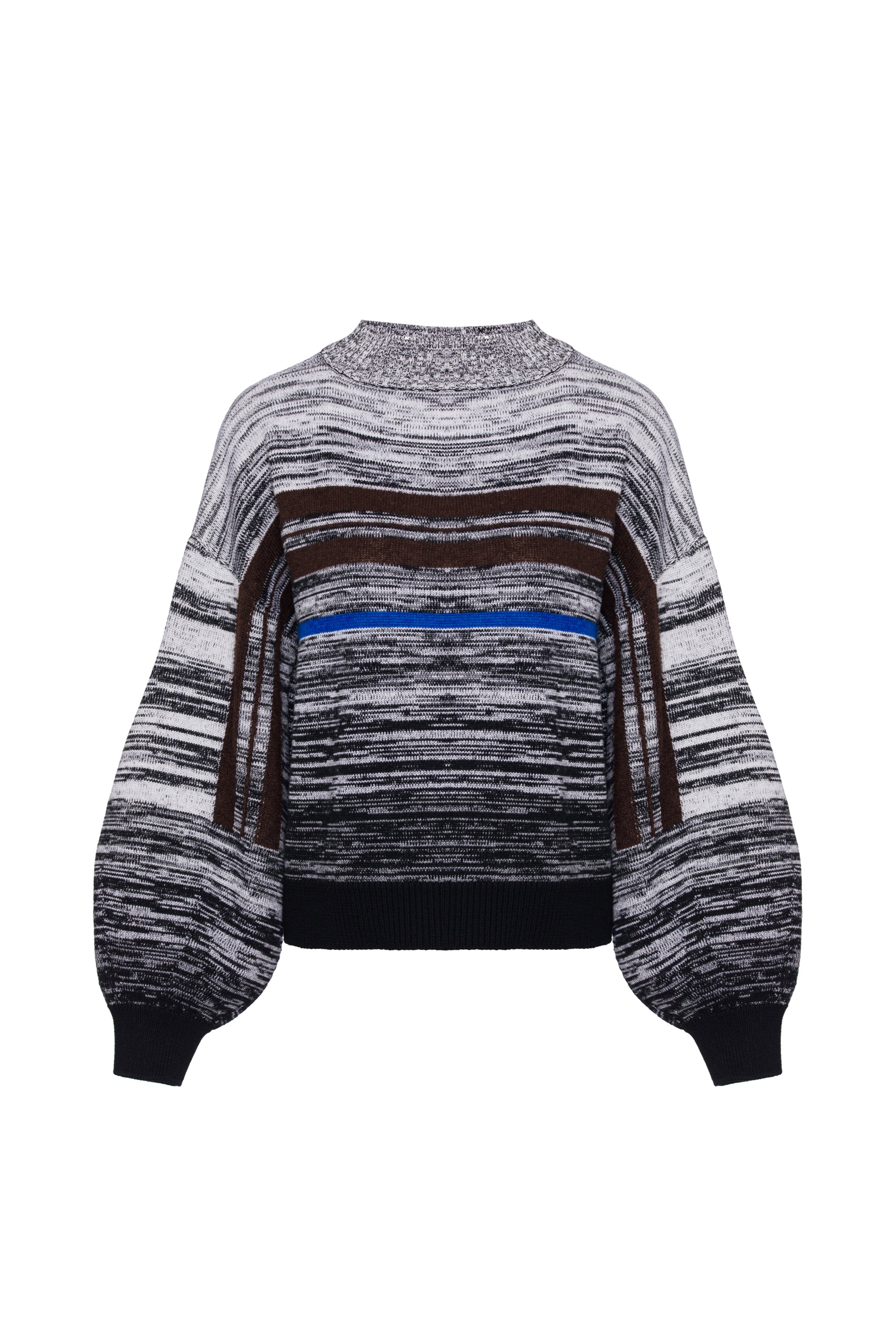 MOHAIR STRIPED WOOL SWEATER – MEHTAP ELAIDI