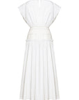 Cotton Dress with Denim Corset Detail