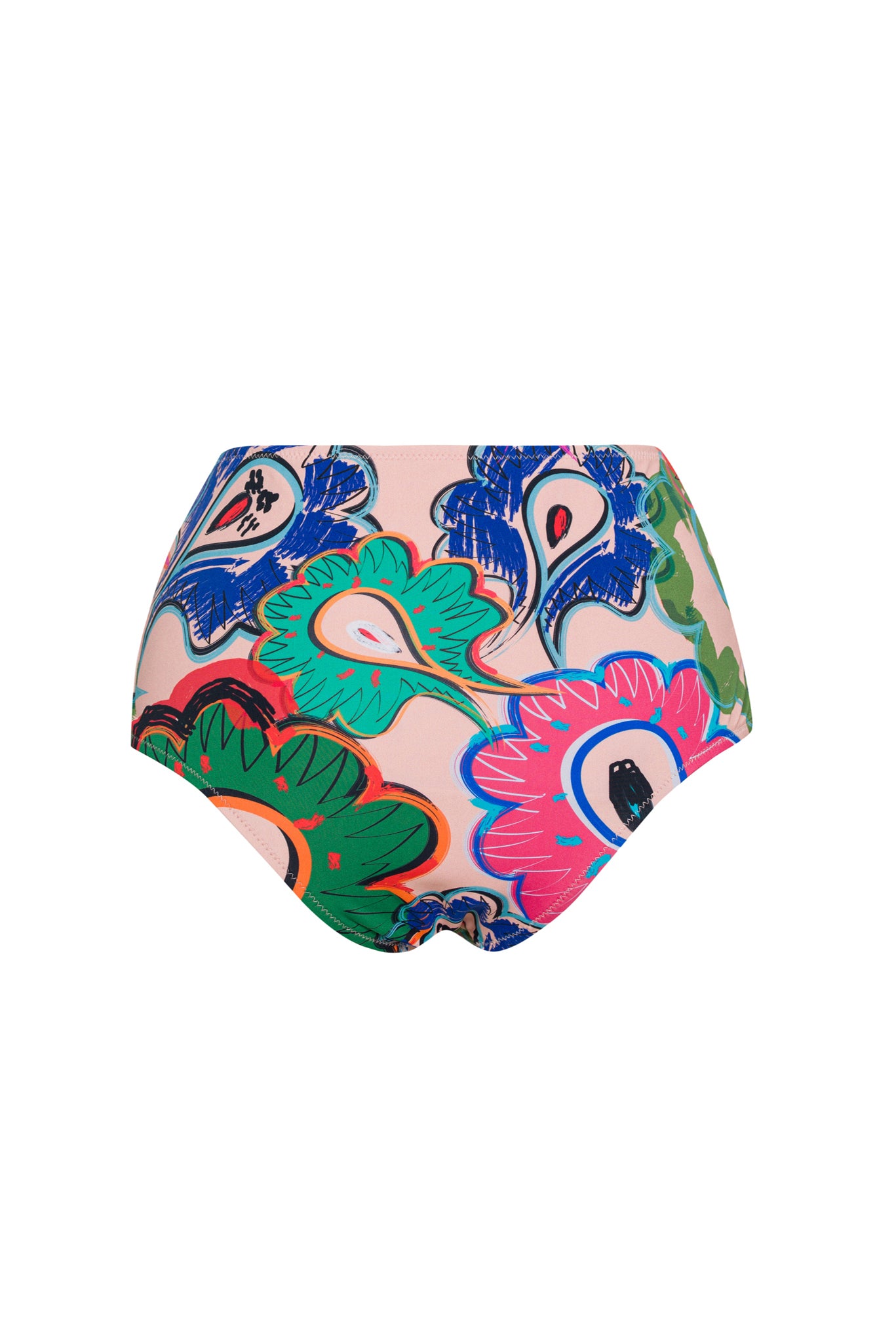 Ruched High Waist Bottom Paisley