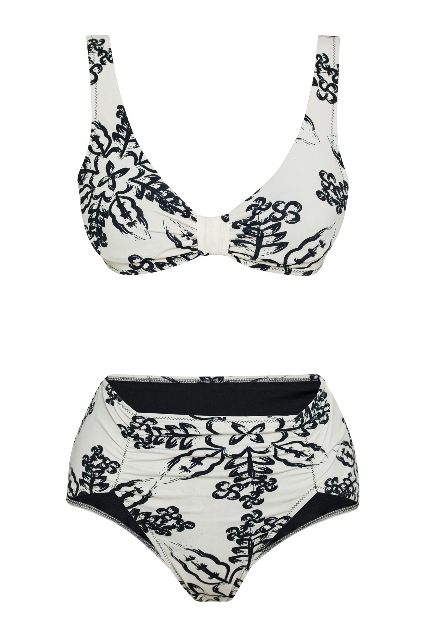 Knotted Bralette Bikini Stone Print