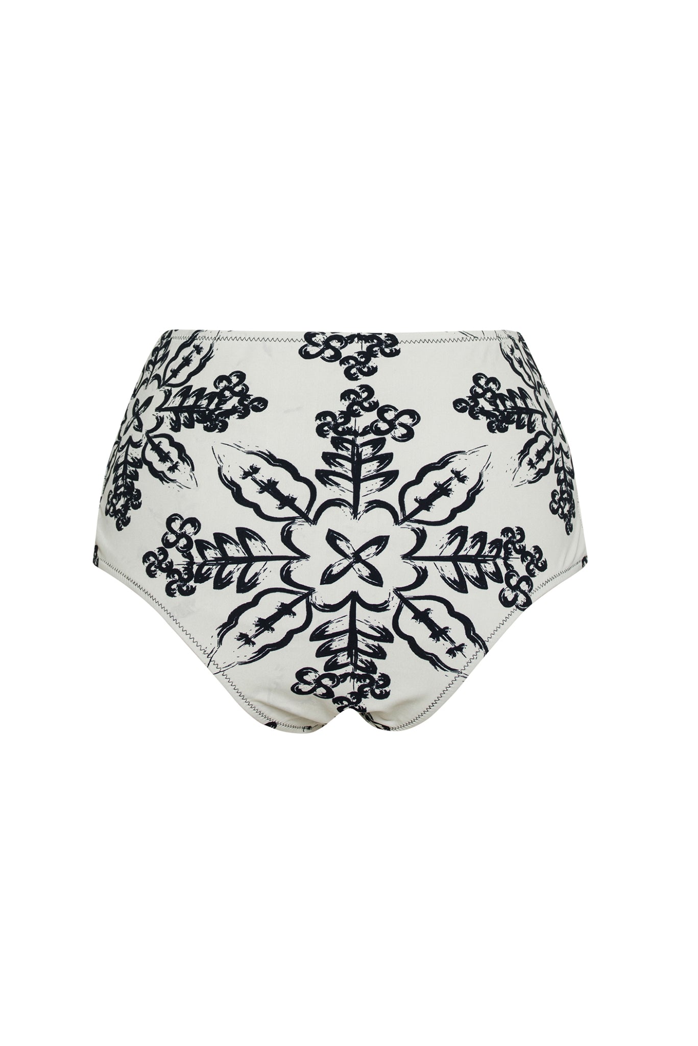 Ruched High Waist Bottom Stone Print