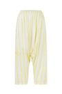 YELLOW STRIPED BAGGY TROUSERS