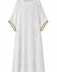 BEYAZ İŞLEMELİ KAFTAN