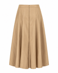 CAMEL TAFFETA SKIRT