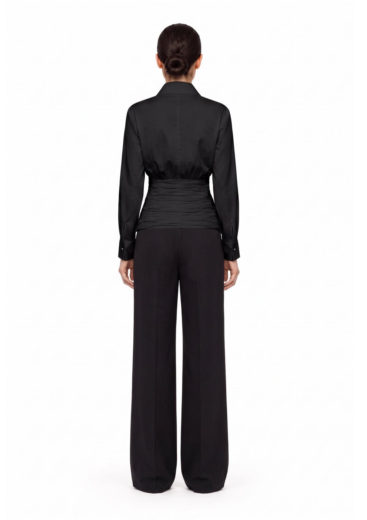 DILARA BLACK SHIRT WITH BATWING SLEEVES