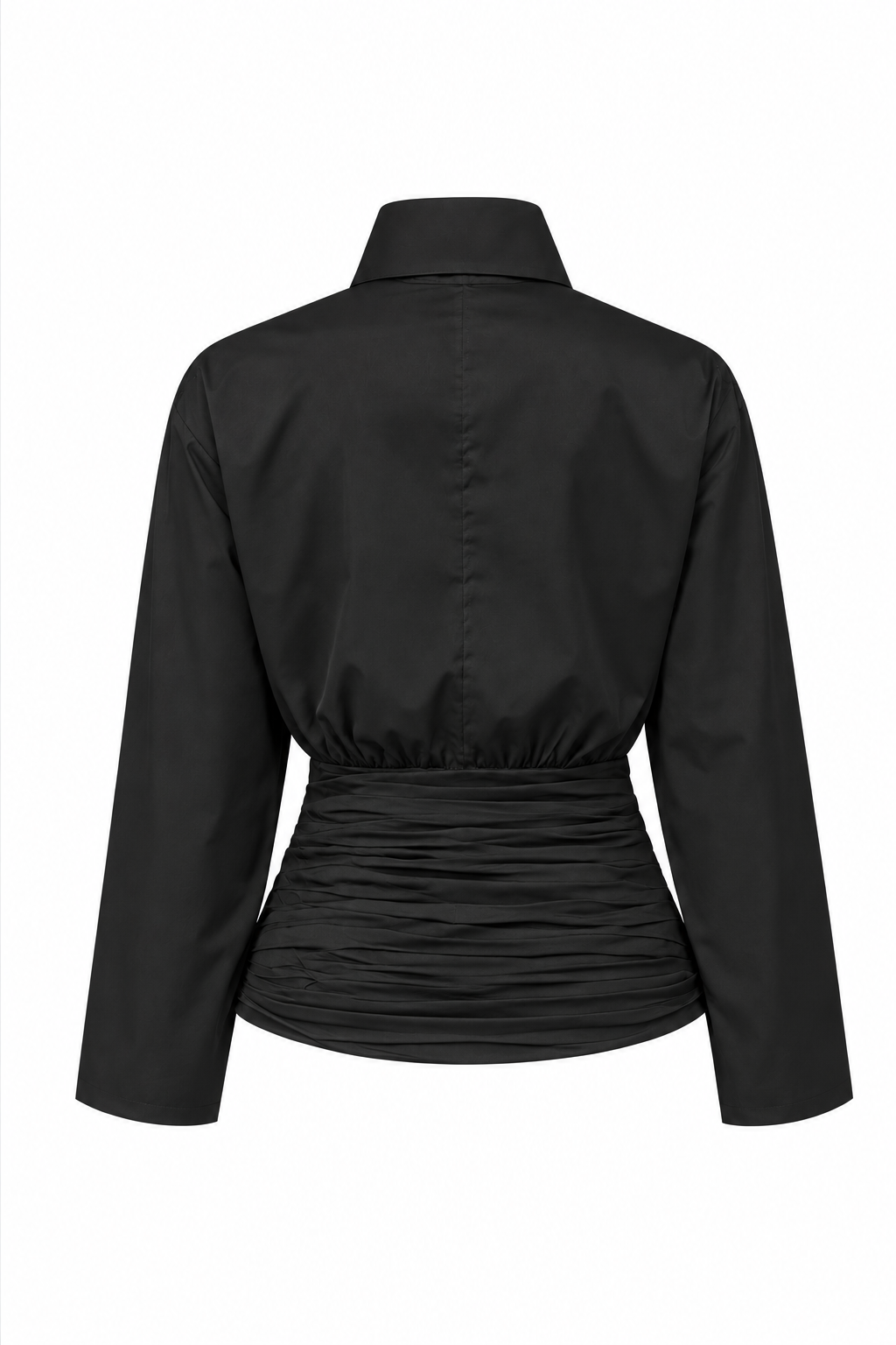 DILARA BLACK SHIRT WITH BATWING SLEEVES