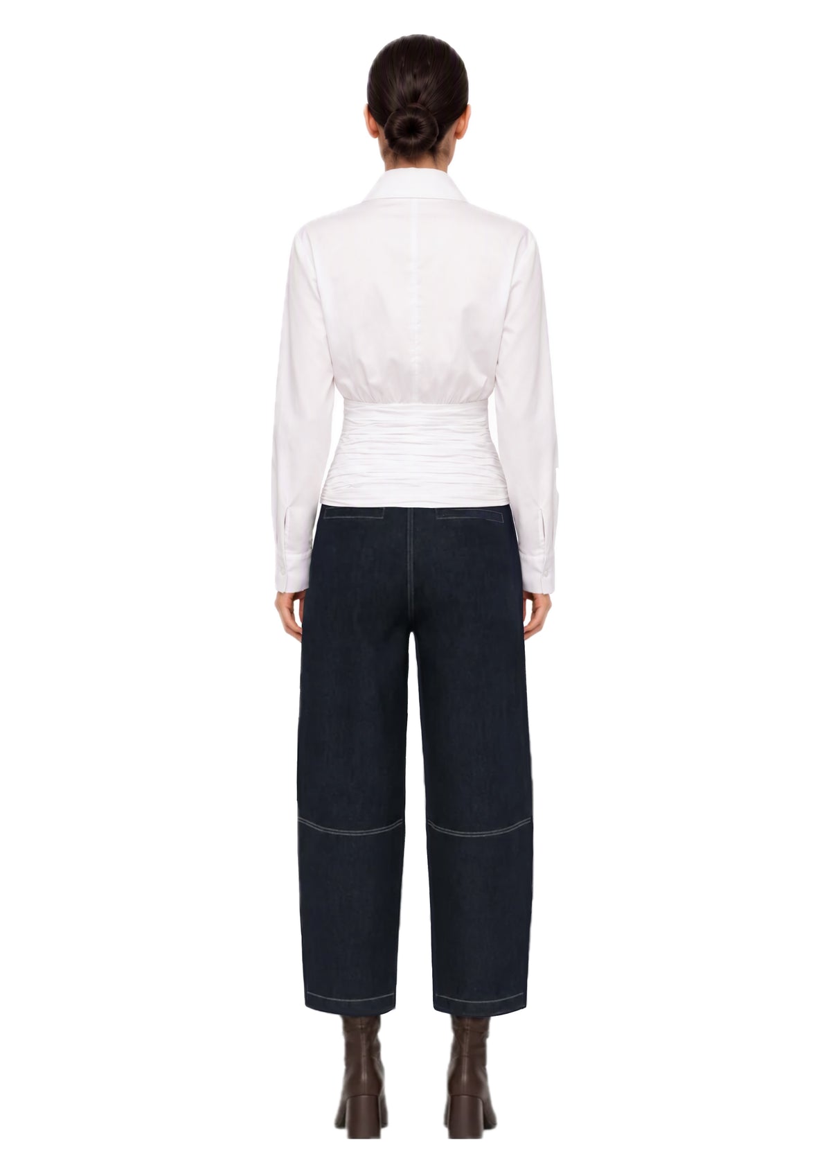 DILARA WHITE SHIRT WITH BATWING SLEEVES