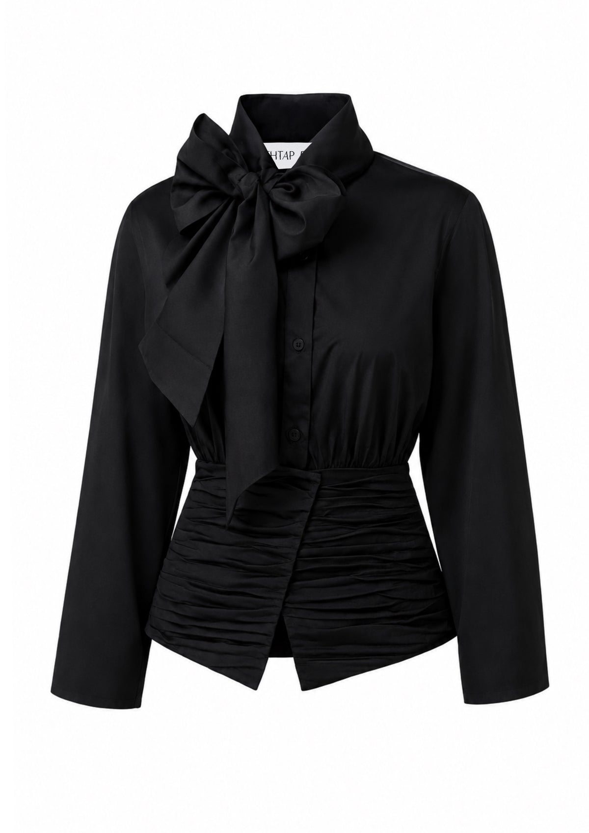 DILARA BLACK SHIRT WITH BATWING SLEEVES