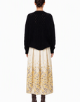 ZIGZAG BRAIDED CASHMERE BLEND SWEATER