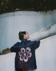 DENIM JACKET WITH FLORAL EMBROIDERY