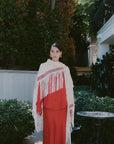 BUTTER YELLOW FRINGED SHAWL