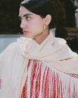 BUTTER YELLOW FRINGED SHAWL