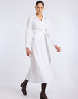 BELT DETAILED LONG SLEEVE DRESS