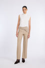WHITE LALE BLOUSE WITH DRAPED NECKLINE