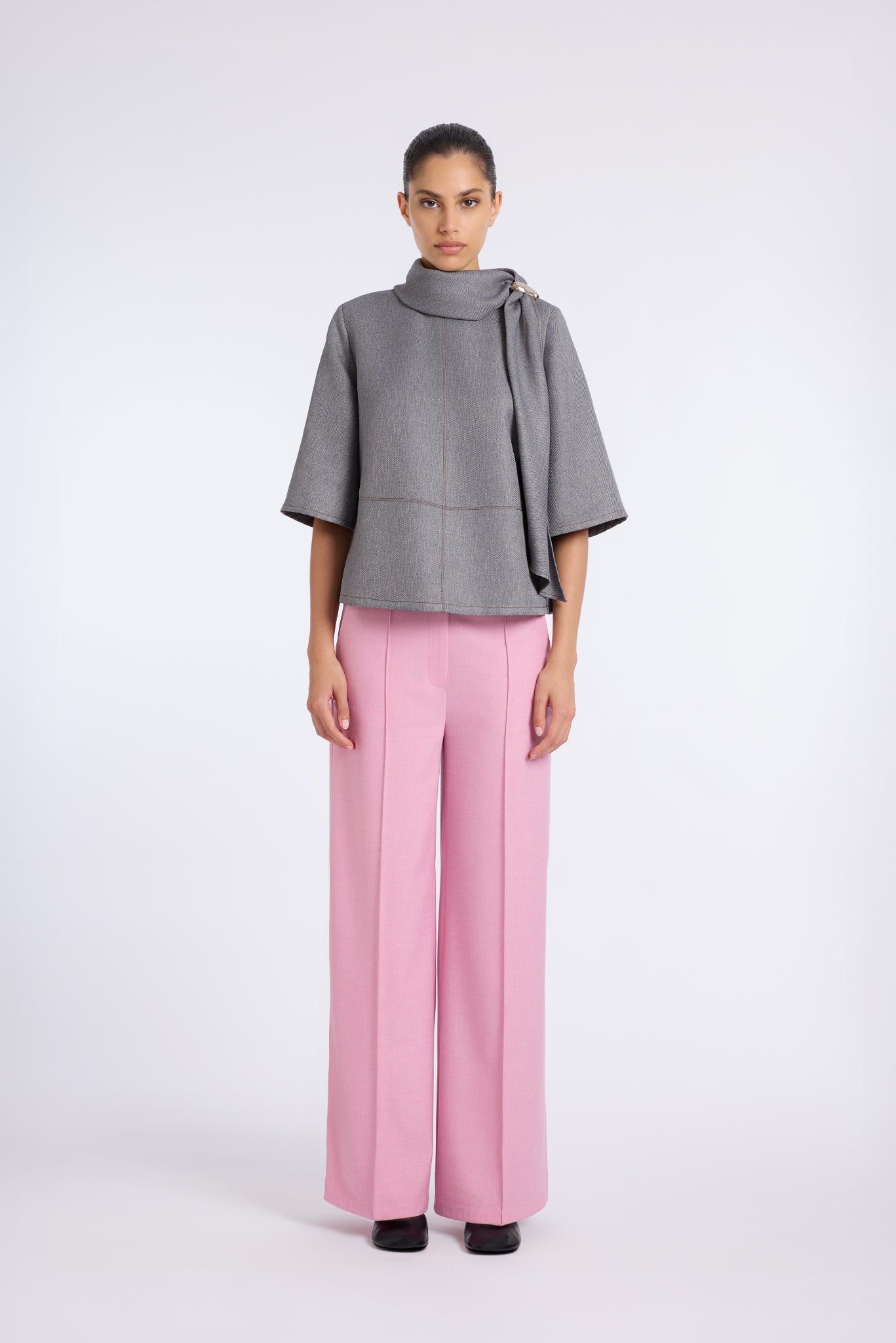 PINK WIDE LEG PANTS