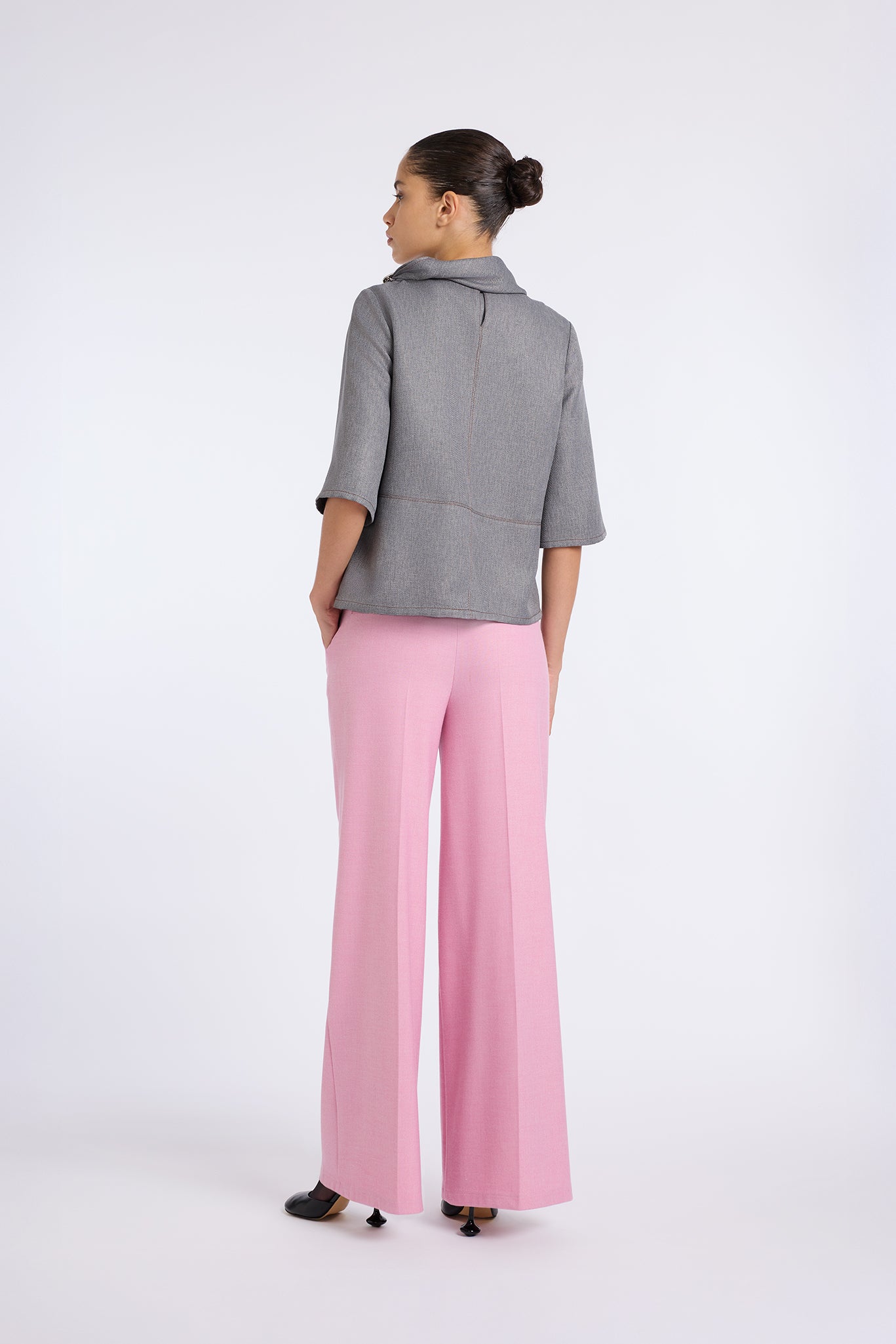 PINK WIDE LEG PANTS