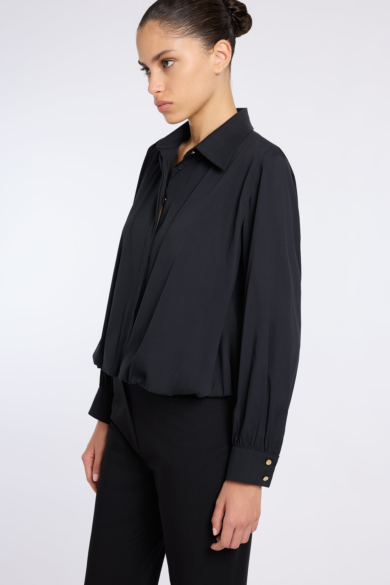 ORTANCA BALLOON BLACK SHIRT