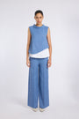 WIDE LEG LIGHT BLUE PANTS