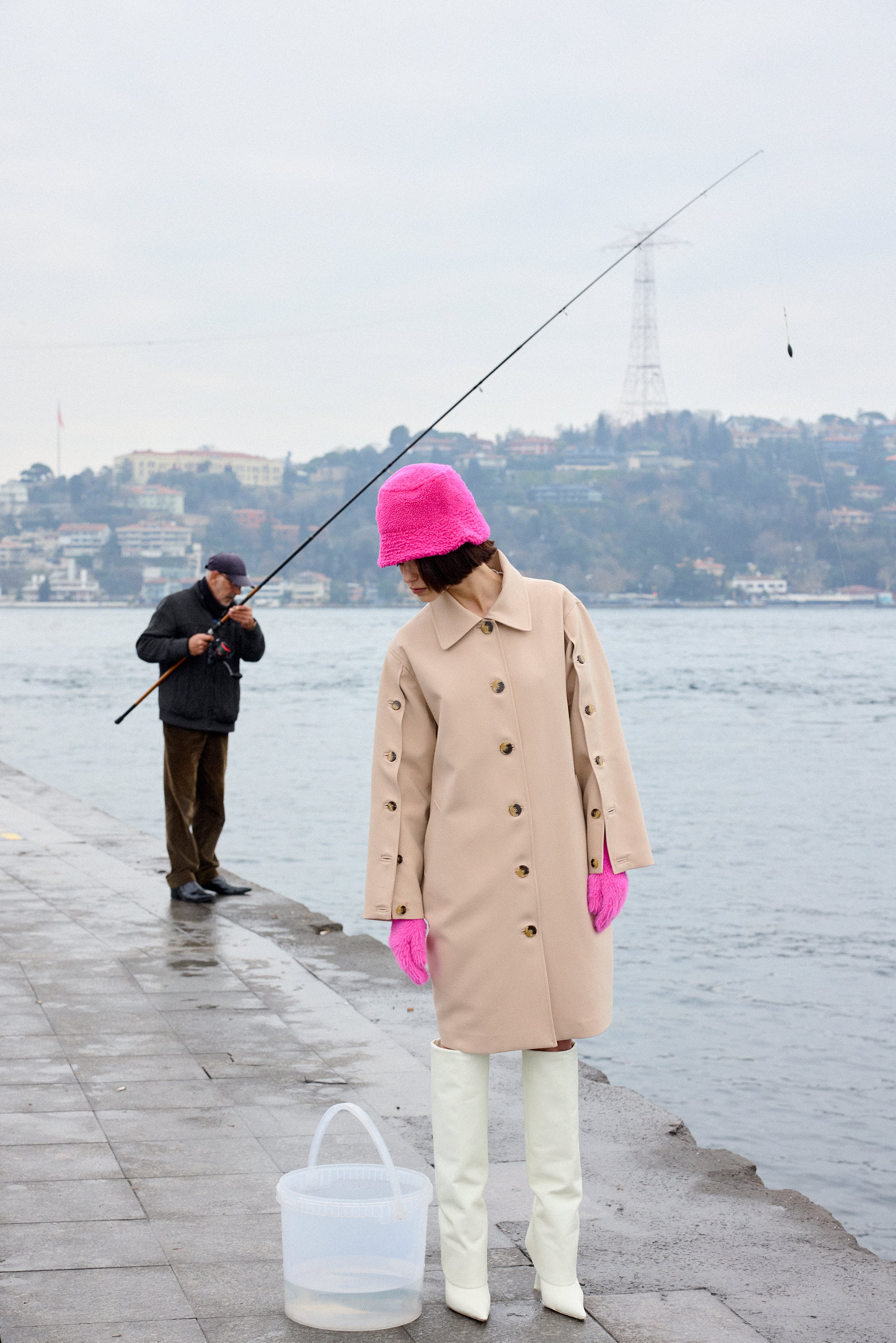 Button Sleeved Trenchcoat