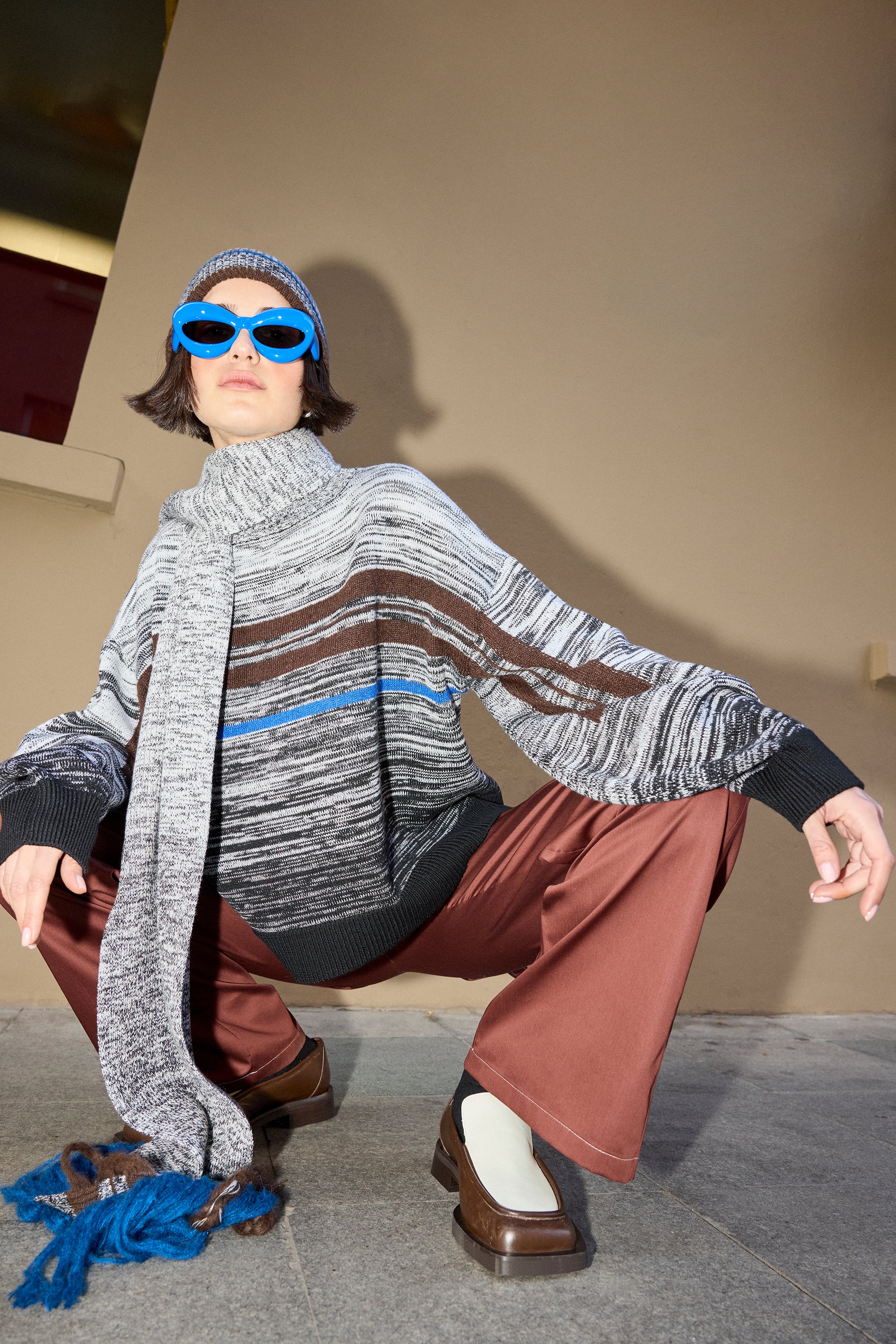 Needles / MOHAIR BOAT NECK SWEATER/セーター(厚手)/M/モヘア/パープ/ボーダー/DI217 MOHAIR STRIPED WOOL SWEATER – MEHTAP ELAIDI