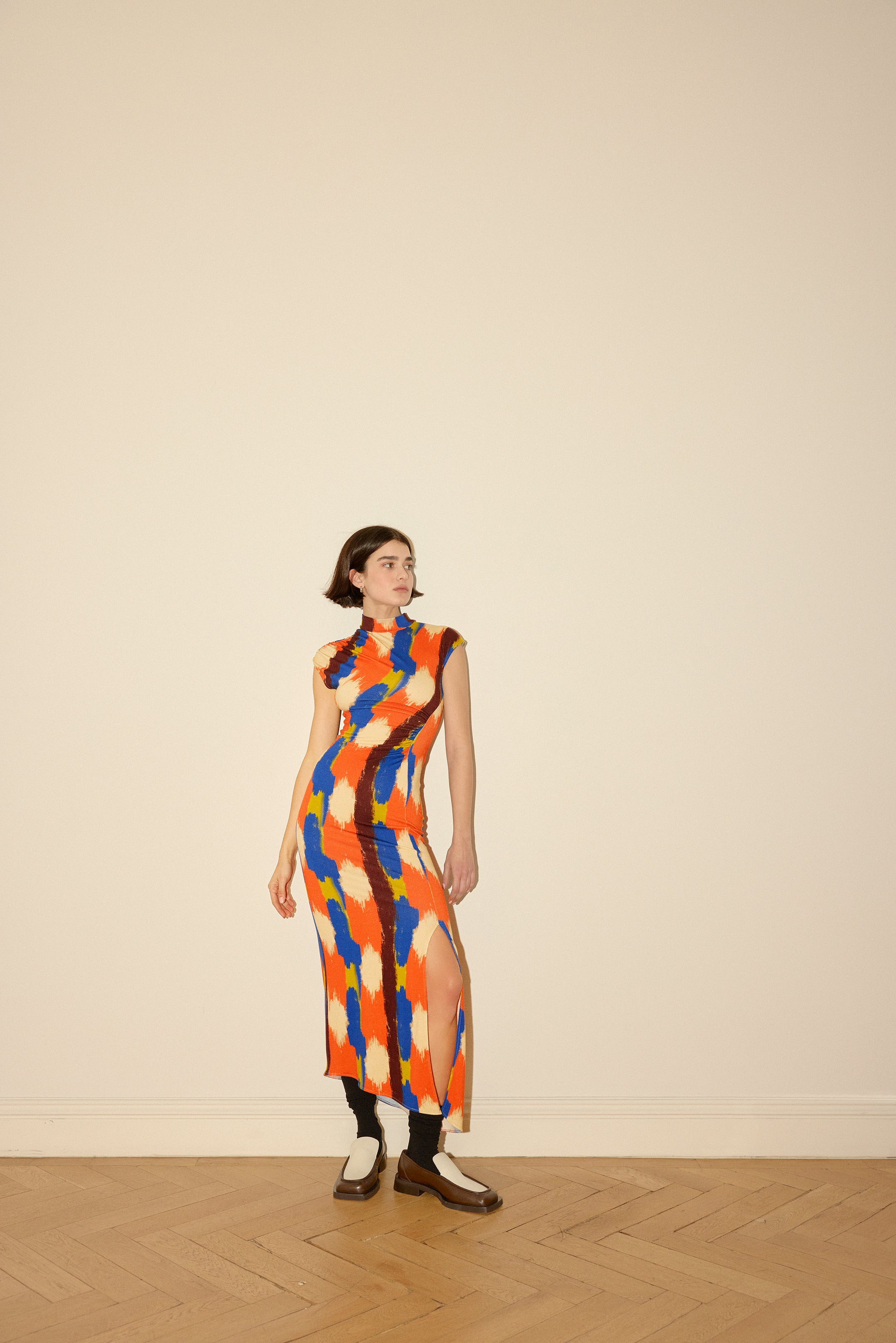 Draped Knit Dress