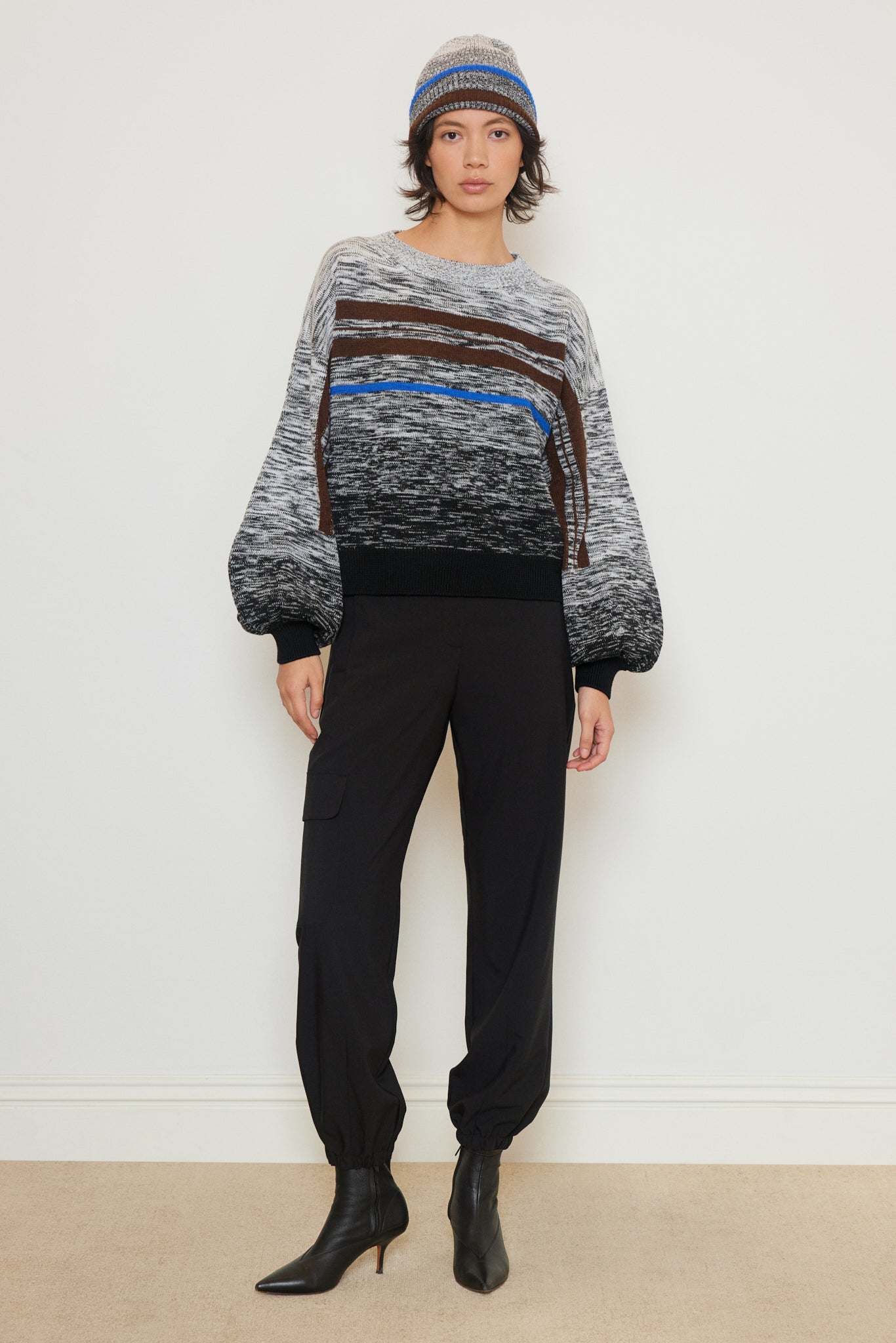 Mohair Striped Wool Sweater