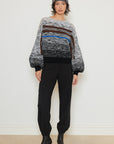 Mohair Striped Wool Sweater