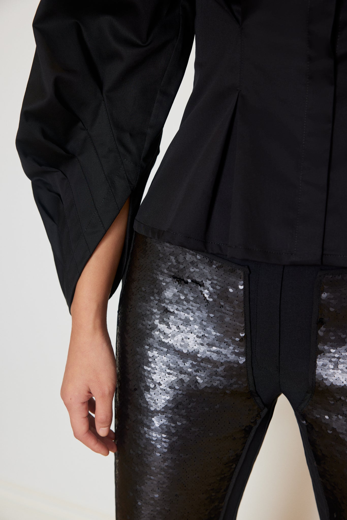 Sequin Patch Pants