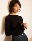 Ribbed Knit with Slit Sleeves