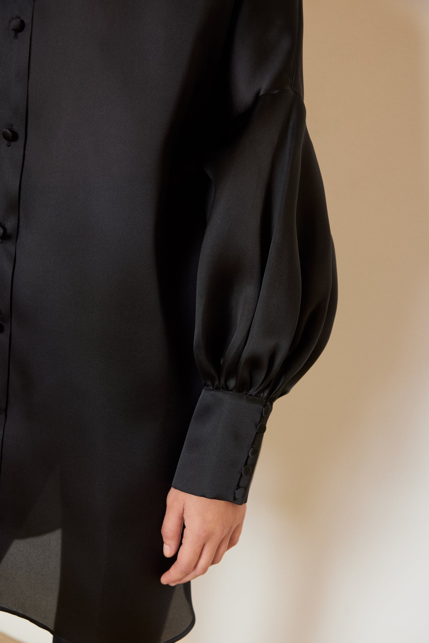 Organza Dress with Wide Collars