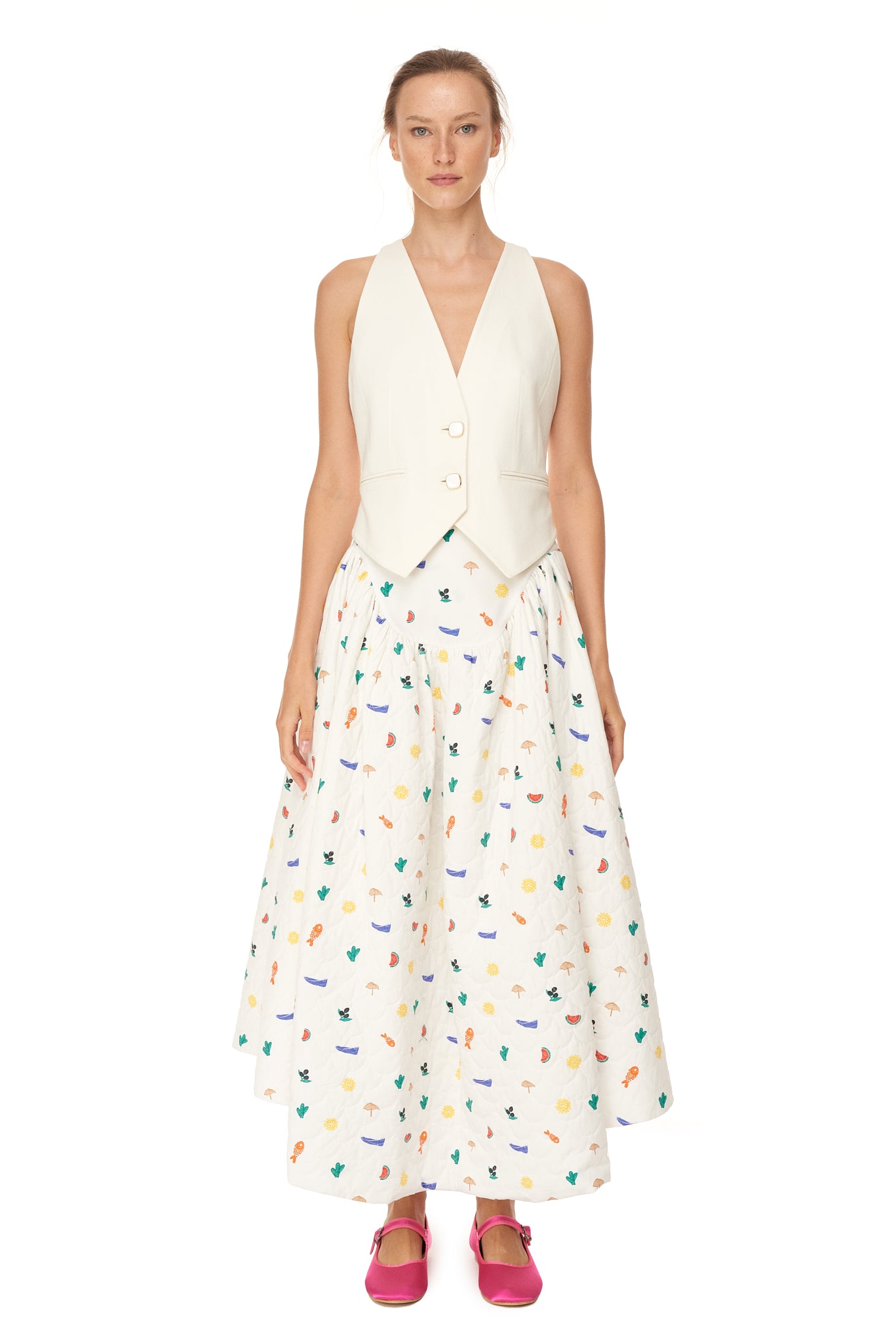 Ruffled Halterneck Vest