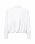 ORTANCA GATHERED WHITE SHIRT