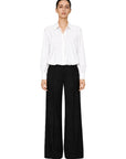 ORTANCA GATHERED WHITE SHIRT
