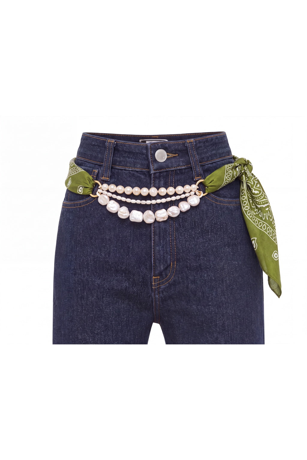 KHAKI BANDANA PEARL BELT