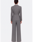 GREY SPLIT-ARM JACKET WITH SHIRT DETAILS