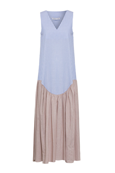 A-Line Dress with Wavy Panel