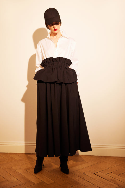 Layered Shirtdress with Ruffles