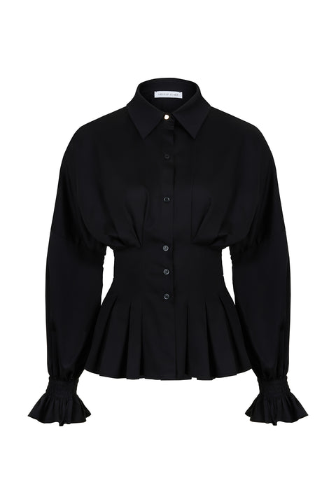 Pleated Cotton Shirt