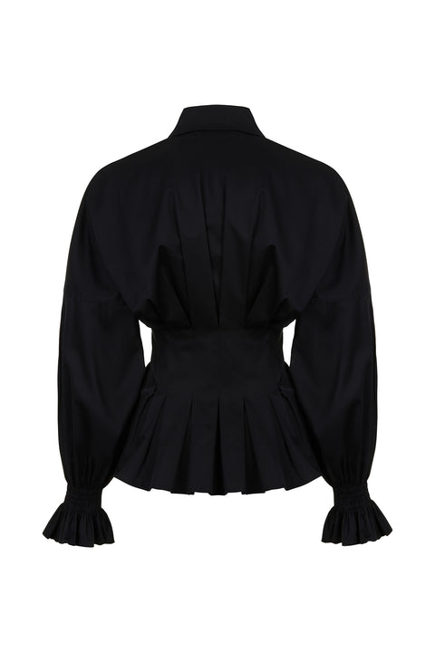 Pleated Cotton Shirt