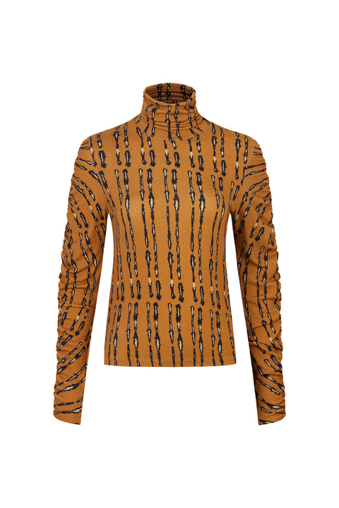 Printed Knit Turtleneck