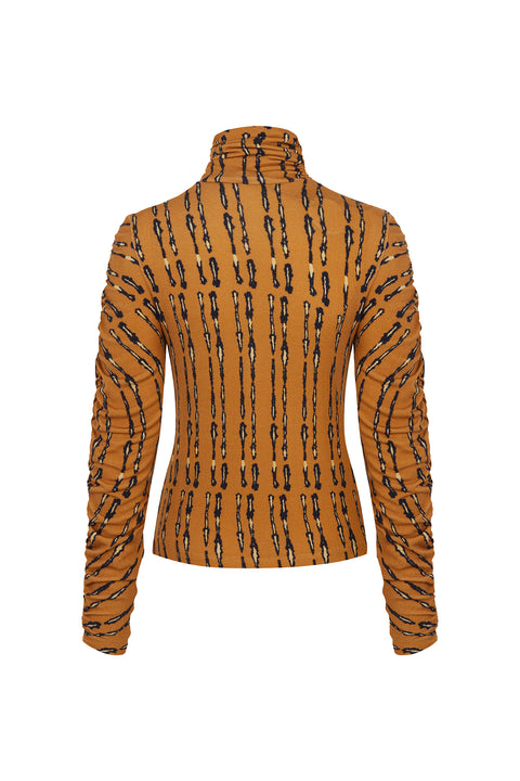 Printed Knit Turtleneck
