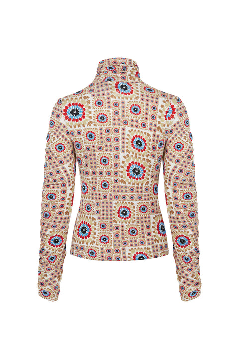 Printed Knit Turtleneck