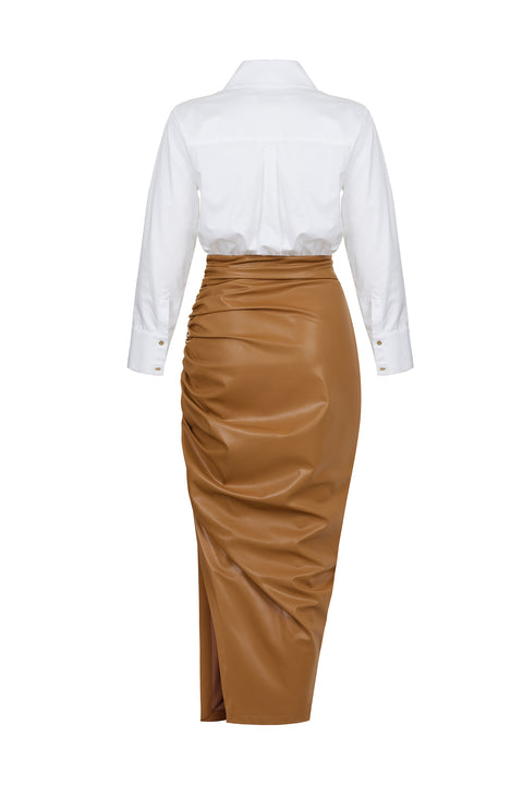 Draped Shirtdress